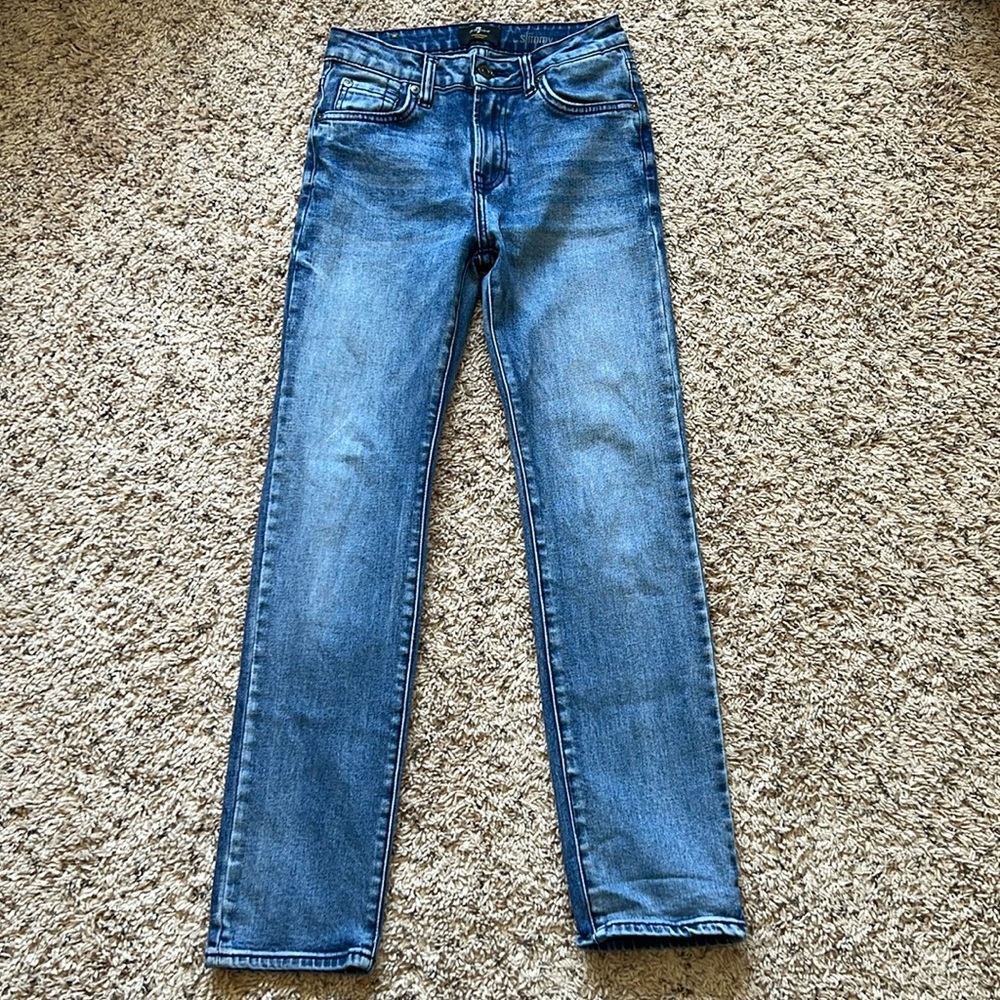 7 for all Mankind Slimmy Jeans Foolproof denim. size 12